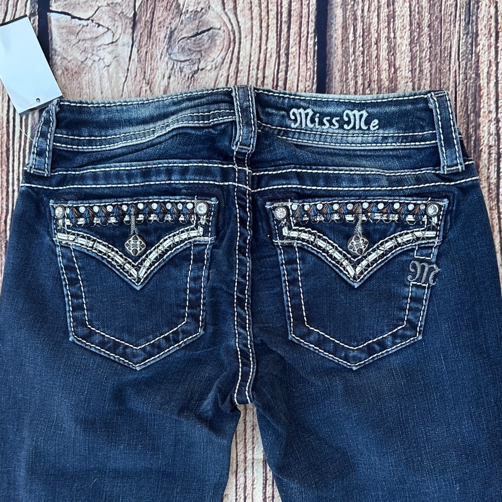 Miss Me Girls Blue Bootcut Jeans - Picture 12 of 12